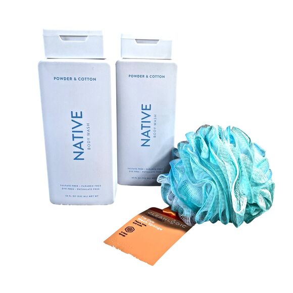 Native Powder & Cotton Women Body Wash No Sulfate Bundle - Picture 1 of 4